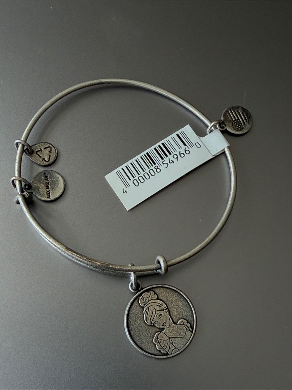 Alex and Ani Silver Disney Princess Cinderella Charm Bangle